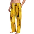 thumbnail image 2 of Uemuo Ripe Yellow Lemon Pattern Men's Wide Leg Palazzo Lounge Pants with Pockets Light Weight Loose Comfy Casual Pajama Pants-Small, 2 of 9