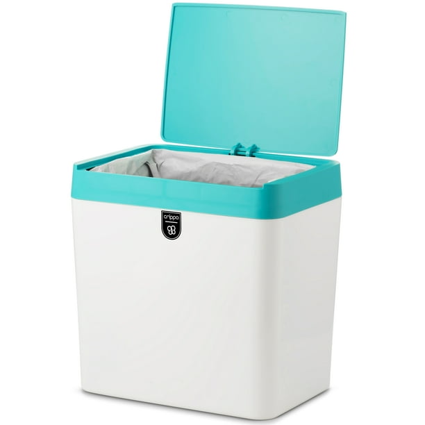 Crippa Small Trash Can With Lid | Compact Countertop Trash ...