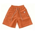 thumbnail image 5 of Men's Casual Shorts 5 Inseam Quick Dry Lightweight Stretchy For Beach Vacation Hiking Gym Workout Running | Zenithor,Orange XL, 5 of 6