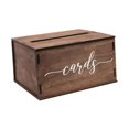 thumbnail image 4 of Caja de tarjetas de boda Caja de dinero de boda decoraciones rústicas de madera decorativa con organizador de tragamonedas para de la mesa, 4 of 8