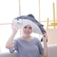 thumbnail image 4 of Gorro de felpa Hugo unisex para disfraz y fotos, 4 of 9