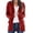 Dark red, variant on Women's Long Sleeve Cable Knit Cardigan Open Front Button Down Knitwear Sweater Coat