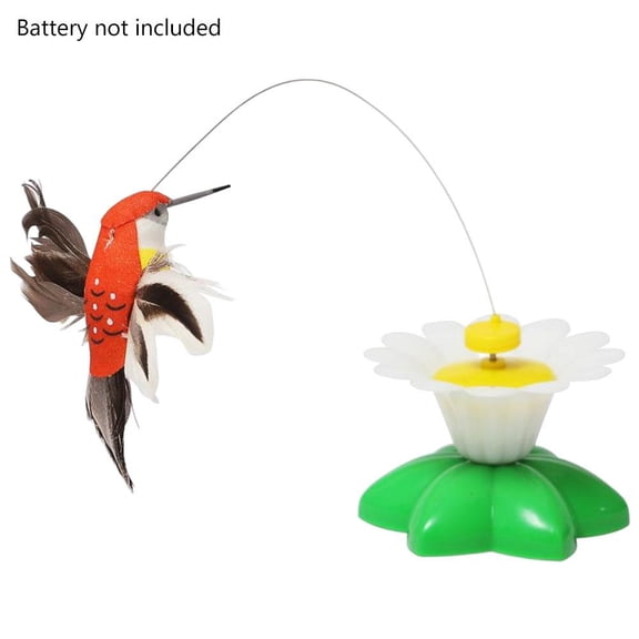 Automatic Cat Toy with 8-inch Wire, Fluttering Butterfly & Bird Lures, Stimulates Hunting Instincts for Indoor Play