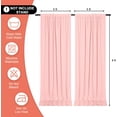 thumbnail image 2 of XWZO Blush Pink Curtains 2 Panels for Patio, Lightweight Room Darken Photography Backdrop Curtain Drapes with Rod Pockets for Home/Holiday/Party Decor, 5ft x 7ft, 2 of 7