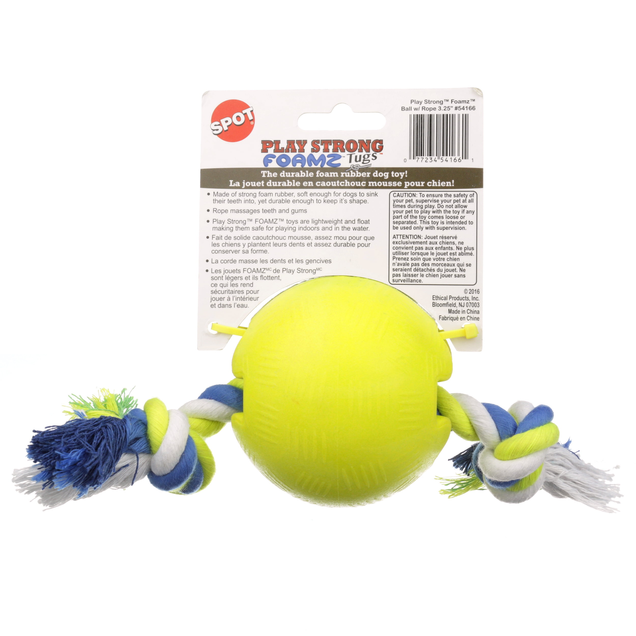 3x Tough Durable Pimpled Effect Ball Dog Tug Rubber Rope Play Fun Strong Fetch 
