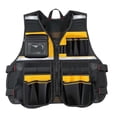 thumbnail image 2 of Tool Vest with Pockets Safety Work Vest Oxford Cloth Tool Pouch Breathable Universal Adjustable Heavy Duty Tool Vest for Unisex Electricians Yellow, 2 of 8