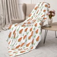 thumbnail image 3 of Rateoe Cute Carrot Print Pattern Flannel Throw Blanket, Ultra-soft Blanket for Bed, Couch, Car, Hypoallergenic Anti-pilling blanket-60"x50"(Vertical), 3 of 6