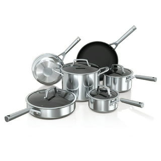 NINJA Foodi NeverStick 12-Piece Stainless Steel Nonstick Cookware Set with  Lids in Black C19200 - The Home Depot