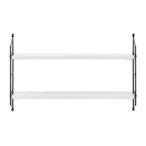 Danya B. Severini Floating Bracket Farmhouse Two-Tier Wall Shelf - White / Black