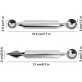 thumbnail image 2 of Cuchillo para tallar decoración de frutas de acero inoxidable, cuchara de cocina de doble función para frutas y postres, 2 piezas Namotu WMPH-479, 2 of 7