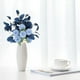 thumbnail image 4 of Ramo de flores falsas azules, flores artificiales de hortensia, flores de seda de crisantemo azul para flores falsas ER, 4 of 5