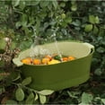 thumbnail image 4 of Colador de drenaje de doble capa desmontable de mayor capacidad, juego de colador de plástico para cocina, verde, grande, 4 of 5