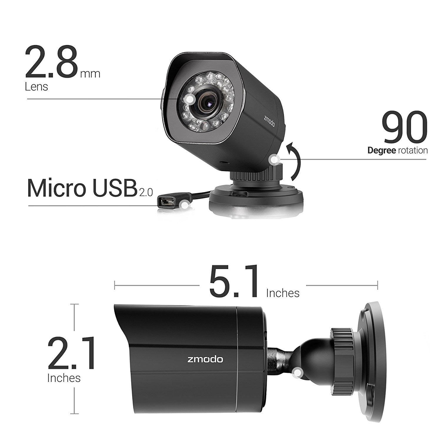 1TB HDD Zmodo 4 Channel HDMI NVR 4x720p HD Security Camera Smart Simplified PoE System