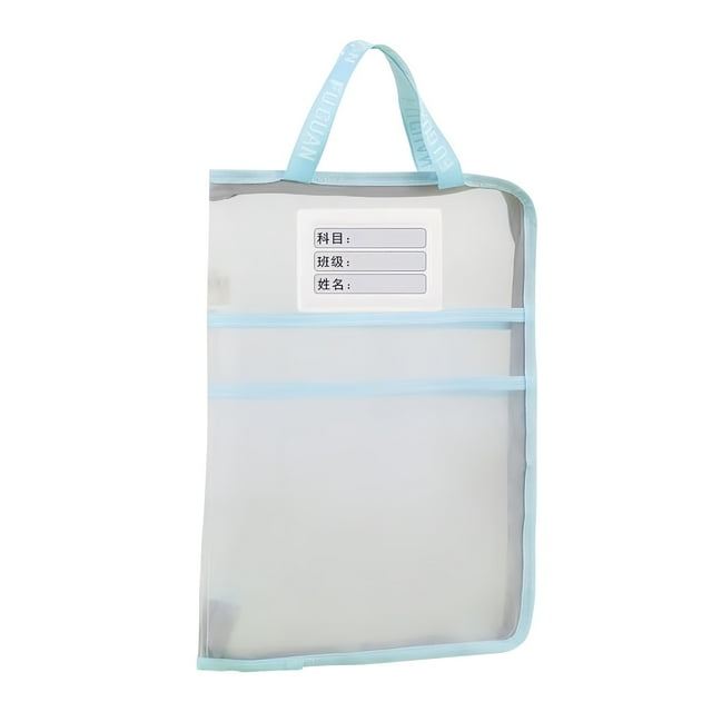 Bdday Office Storage A3 Thick Document Bag Transparent Test Paper Storage Bag Art Paper Storage Bag A4 Material Storage Tote Bag Laundry Room Storage
