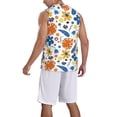 thumbnail image 2 of Pofeuu Flower Print Basketball Jersey, Shirts for Men Youth Basketball Jersey Crew Neck-Large, 2 of 6