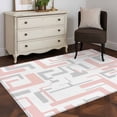 thumbnail image 3 of Pink Gray Geometric Stripes Area Rugs 3x5 ft Modern Abstract Lines Maze Washable Rug Non Slip Indoor Carpet Absorbent Floor Mat for Living Room Bedroom Dining Room, 3 of 9