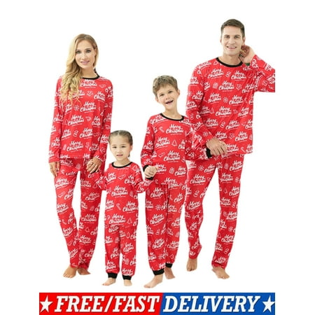 

Matching Family Christmas Pajamas Set Mom Dad Kids Baby Xmas Holiday Sleepwear Set Matching Christmas Pjs for Family