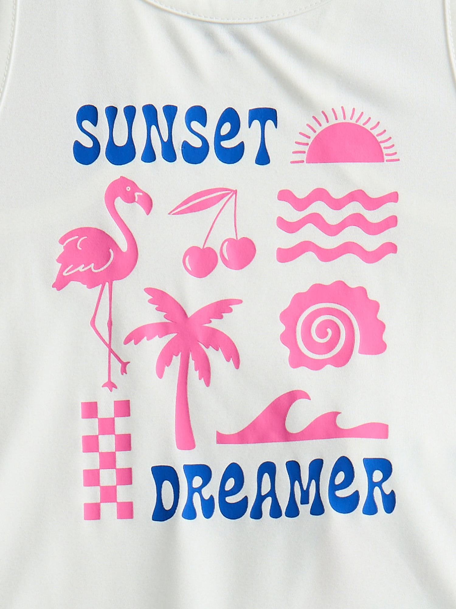 Wonder Nation Girls Tank Top and Shorts, 2-Piece Pajama Set, Sizes 4-18