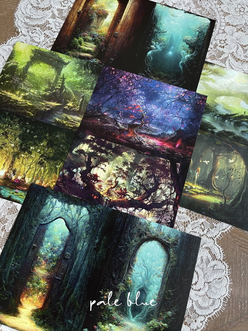 23 Sheets Enchanted Forest Scrapbook Paper - A5 Size DIY Junk Journal Material for Creative Crafting