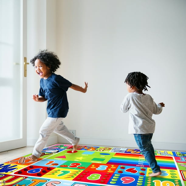 IMIKEYA Kids Floor Mat Letters Numbers Graphics Floor Pad