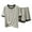 Gray, variant on Men's Pajama Sets Loungewear Men's Short Sleeved T Shirt Two Piece Summer Thin Loose Casual Shorts Set Can Be Worn At Home Black