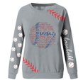 thumbnail image 5 of Holzkary Baseball Sweatshirt for Womens 2025 Round Neck Long Sleeve Top Hoodless Sweatshirt Long Sleeve Comfy Baseball Shirts Softball Crewneck Graphic Pullover Top 2025 Fall Sweatshirts Grey M, 5 of 5