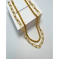 thumbnail image 3 of 18K Gold Rope Chain + Link Chain Necklace Stack Bundle, 3 of 11
