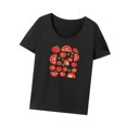 thumbnail image 1 of Camiseta para mujer, camiseta básica negra, trajes, camisetas de manga corta a la moda, camiseta para mujer XL, 1 of 8