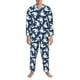 thumbnail image 3 of Balery Shark Pijama para Hombre de Dos Piezas con Manga Larga, Conjunto de Dormir y Descanso Suave con Bolsillos-Large, 3 of 6