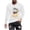 White, variant on Fashionable Mens Printed Top with Long Sleeved Round Neck and Smiling Face Printed Top/Shirt