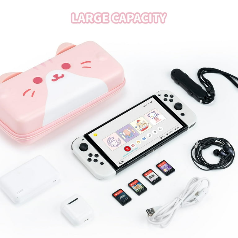 GeekShare Cat Ears Carry Case for Nintendo Switch/Switch OLED