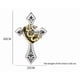 thumbnail image 2 of Cadena Hombre Cruz Cadena Con Corona Anillo Acero Inoxidable Xtellar Plateado, 2 of 4