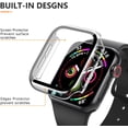 thumbnail image 3 of 2 PACK fundas para Apple Watch Protector de pantalla de 42mm Serie 3/2, funda protectora completa de policarbonato duro para Apple Watch con vidrio templado para iWatch de 42mm (Transparente, 2 Pack), 3 of 10
