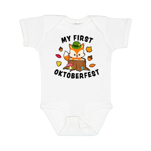 Inktastic My First Oktoberfest with Fox Boys or Girls Baby Bodysuit