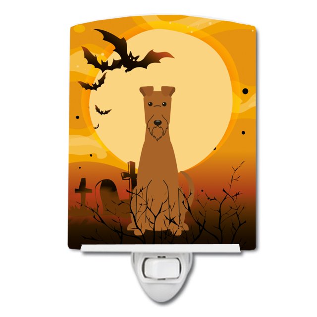 "Treasures Halloween Irish Terrier Luz nocturna de cerámica, 6x4, multicolor" Caroline's Treasures BB4328CNL
