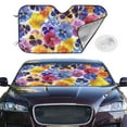 thumbnail image 2 of Fotbe The Garden Tricolor Pansy Flower Car Windshield Sunshade | Sun Visor Protector Front Window Shade, Keeps Out UV Rays, Keeps Your Vehicle Cool-Medium, 2 of 7