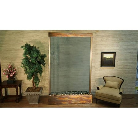 Adagio GRC1051 Grandeur River Center Mount Free Standing Fountain - Rustic Copper-Blue-Glass