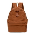 thumbnail image 2 of Stylago Women Casual Backpack Medium Size Back Pocket Versatile Schoolbag College Travel Work Top Handle Corduroy Bookpack Brown, 2 of 6
