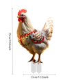 thumbnail image 3 of asddcavvf Christmas Animal Outdoor Garden Chicken Ground Plug Decoration Outdoor Christmas Animal Ground Plug 2D Small Garden Flags for outside with Sign Language Garden Label Outdoor Metal Cards for, 3 of 4