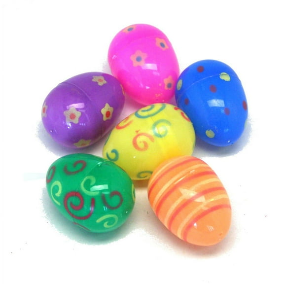 Bright Pl Printed Easter Eggs (72Pc-Un) - Party Supplies - 72 Pieces