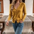 thumbnail image 4 of Vivianyo HD V Neck Cardigan Sweaters for Women, Long Sleeve Button Down Fall Sweaters for Women, Size XS-XL, 4 of 7
