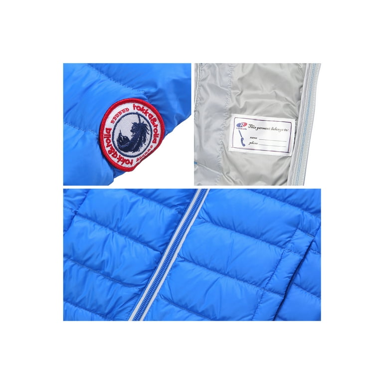 Rokka Rolla Boys Ultra Light REAL DOWN Jacket Packable Puffer Coat Sizes 3T 16