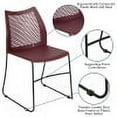 thumbnail image 6 of BizChair HERCULES Series 5 Pack 661 lb. Capacity Burgundy Stack Chair with Air-Vent Back and Black Powder Coated Sled Base, 6 of 16