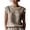 Beige, variant on Women's Classic Loose Fit Solid Lace Sleeveless Blouse with Round Neckline for Daily and Wear, XXL, Beige