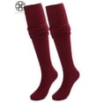 thumbnail image 5 of Luxtrada Women Knit Over The Knee Long Socks Striped Thigh High Stocking Socks, 5 of 10