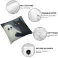 thumbnail image 6 of Shadudu Halloween Pillow Covers 18x18 Set of 2 Autumn Decorative Ghost Holding Black Cat Throw Pillow Cases Cushion Covers Outdoor Patio Farmhouse,Thanksgiving,Home Décor 24x24in, 6 of 7
