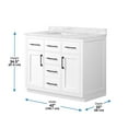thumbnail image 2 of Ove Decors Athea 42 W x 22" D Freestanding Bathroom Vanity with Double Sink, Pure White, 2 of 15