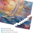 thumbnail image 3 of 500 PCS jigsaw Wood puzzles 500 pieces Sailboats in the ocean,Stunningly Vibrant Colors,Charm scenery Sailboats in the ocean Wooden Puzzle,Great for Relaxation and Display for Puzzle Enthusiasts, 3 of 6