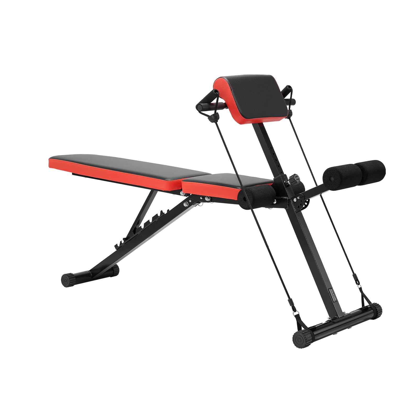 VEVOR Multi-Functional Weight Bench for Full Body Workout, Roman Chair Hyperextension Bench, 770 lbs Adjustable & Foldable Equipment for Back Arm Core Ab Workout, Sit Up Exercise Machine