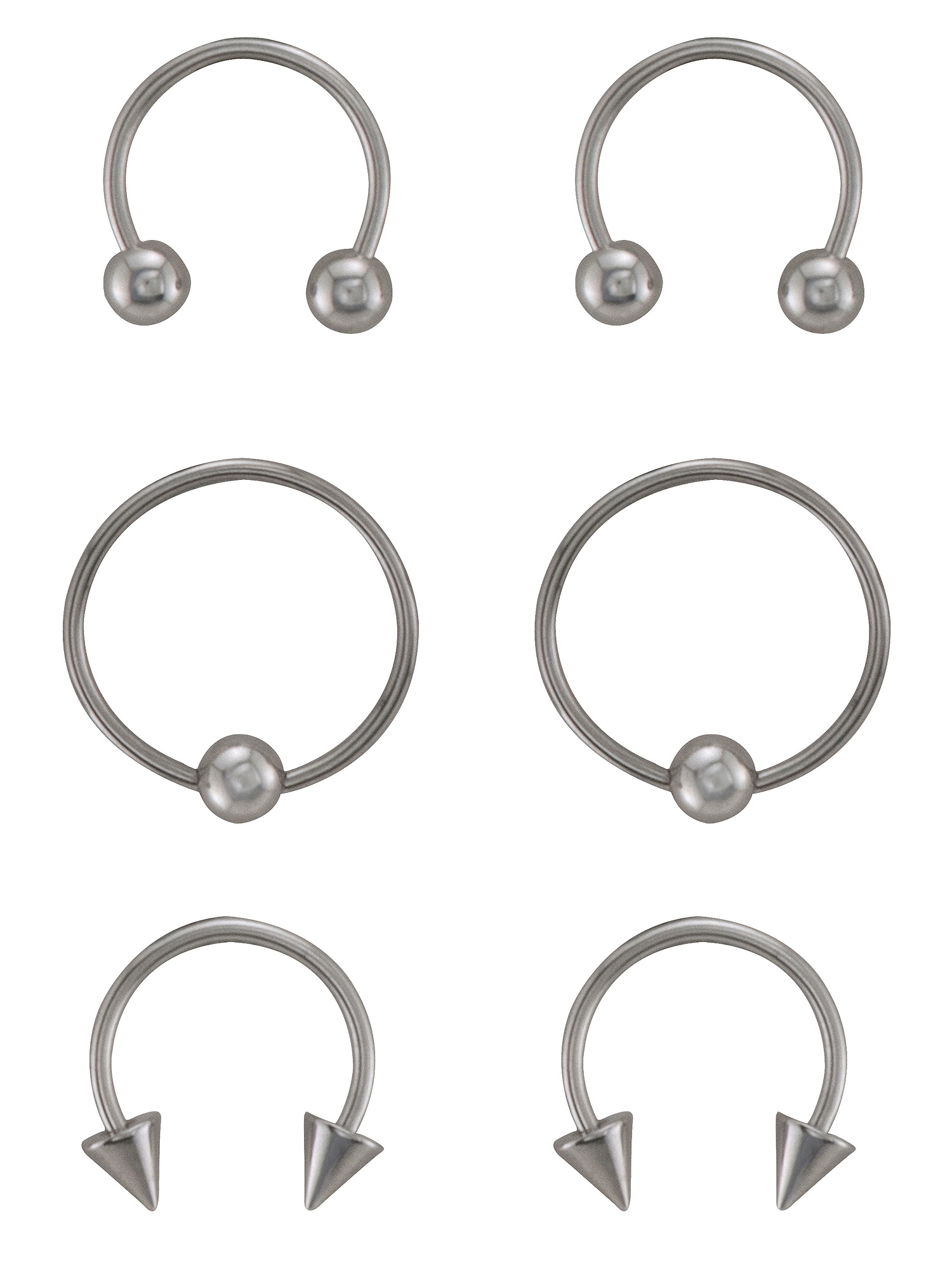Women's 20G Basics Nose Ring Value Pack - Horseshoe & Captive Bead
